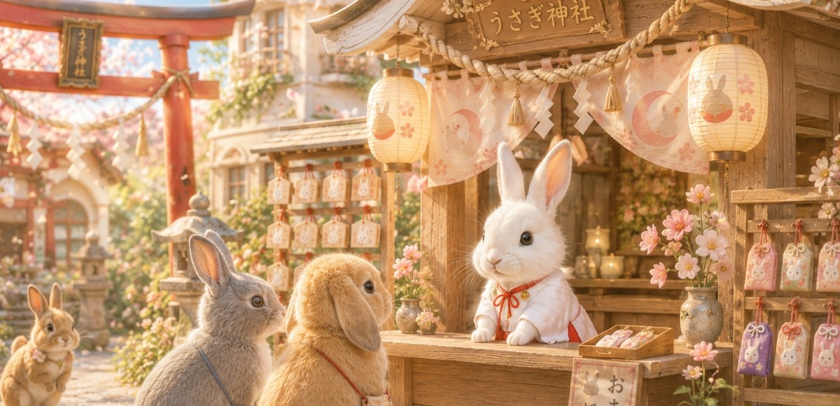 うさぎ広場のコラージュ